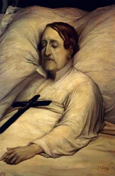 Portrait of Gioachino Rossini on his deathbed