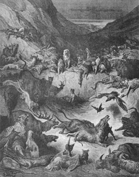 The Animals Fallen Sick With the Plague, Illustration for the Fables of La Fontaine