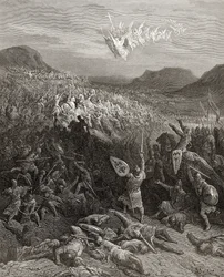 The Battle of Nicaea in 1097, illustration from 