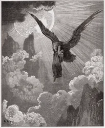 The Divine Comedy, Purgatorio, Canto 9: Dante, in a dream, is carried off by an eagle - by Dante Alighieri (1265-1321) - Illustration by Gustave Dore (1832-1883)