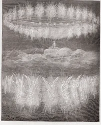 The Divine Comedy, Paradiso, Canto 12: The Rings of Glorified Souls in the Sun - by Dante Alighieri (1265-1321) - Illustration by Gustave Dore (1832-1883)