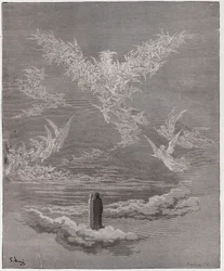 The Divine Comedy, Paradiso, Canto 19: The Blessed Souls Form an Eagle in the Sky - by Dante Alighieri (1265-1321) - Illustration by Gustave Dore (1832-1883)