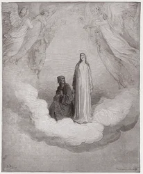 The Divine Comedy, Paradiso, Canto 21: Blessed Beatrice in the seventh circle - by Dante Alighieri (1265-1321) - Illustration by Gustave Dore (1832-1883)