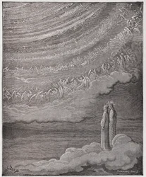 The Divine Comedy, Paradiso, Canto 28: The scintillating host of heaven - Illustration by Gustave Dore