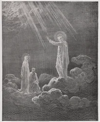 The Divine Comedy, Paradiso, Canto 8: Charles Martel addresses Dante and Beatrice - Illustration by Gustave Dore