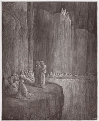 The Divine Comedy, Purgatorio, Canto 13: Sapia Cleanses His Guilty Life - by Dante Alighieri (1265-1321) - Illustration by Gustave Dore (1832-1883)