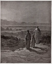 The Divine Comedy, Purgatorio, Canto 1: Dante kneels before Statius (Illustration by Gustave Dore)