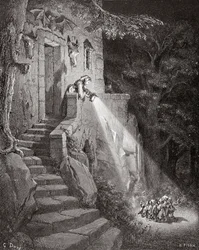The Dwelling of the Ogre, engraved by Heliodore Joseph Pisan