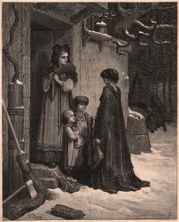 The Grasshopper and the Ant, illustration from the fable by Jean de la Fontaine