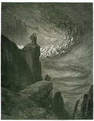 The Hell of Dante Alighieri (The Divine Comedy) illustrated by Gustave Dore. French edition of 1861