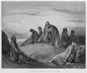The Daughters of Jepthah, Illustration from the Dore Bible