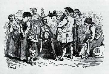 The induction of Don Quixote, illustrated by Gustave Dore