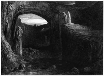 Virgil and Dante Entering Hell, Illustration from 