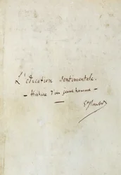 Sentimental Education (Story of a Young Man): first page of the manuscript of Gustave Flaubert