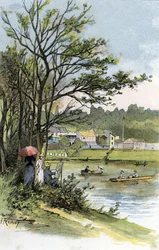 Sunday Strollers on the Seine in Bas-Meudon