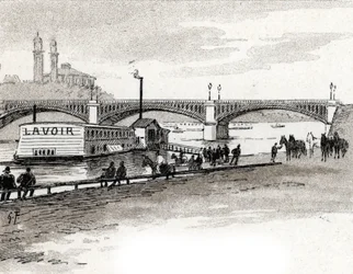 View of the Grenelle Bridge in Paris