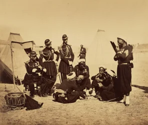 Camp de Chalons: Zouaves of the Guard at Bivouac