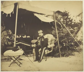 Officers Seated at a Tent, Camp de Châlons