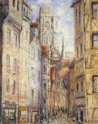 Rouen, a Street by the Church