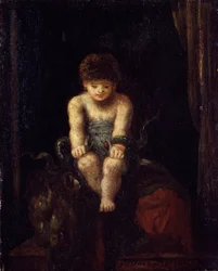Hercules Child Strangling the Snakes