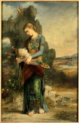 Orpheus: A young Thracian girl carrying the head of Orpheus. 1865, 1.54 x 0.99 m, Paris, Musée d