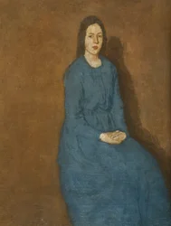 A Young Woman in Blue