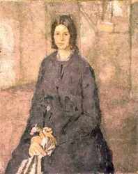 Girl Holding a Rose