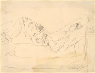 Girl Lying on a Bed