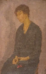 Woman Holding a Flower