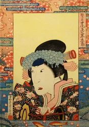 Kabuki actor Onoe Kikugorô III as Shizuka Gozen