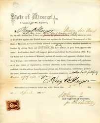 Loyalty oath of Henry C. Yaeger of Missouri, County of St. Louis