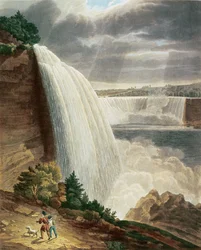 Niagara Falls, part of the American Fall from the Foot of the Stair Case