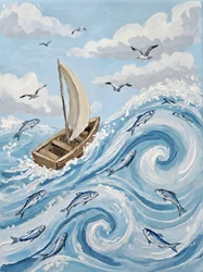 Turbulent Ocean Fish