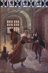 "At nine this evening", she said to him