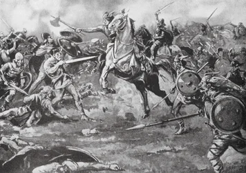 The Franks aid in defeating the Huns