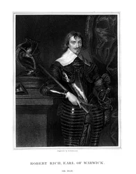 Robert Rich, 2nd Earl of Warwick, English colonial administrator, 1827