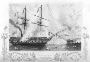 HMS Agamemnon Attacking Fort Constantine