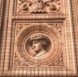 Detail of the facade of the Hamburger Kunsthalle
