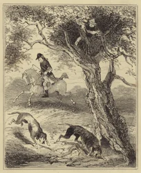 Dick Turpin Hunted by Bloodhounds