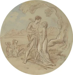One of eighteen designs for a series of plates illustrating Venus and Adonis