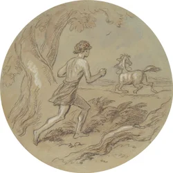 One of eighteen designs for a series of plates illustrating Venus and Adonis