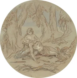 One of eighteen designs for a series of plates illustrating Venus and Adonis