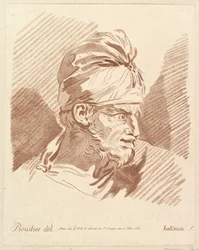 Head of a Man Wearing a Turban, Mid to Late 18th Century