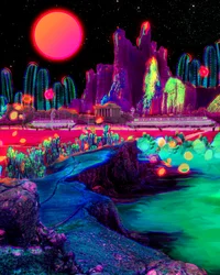 Vibrant Surreal Landscape