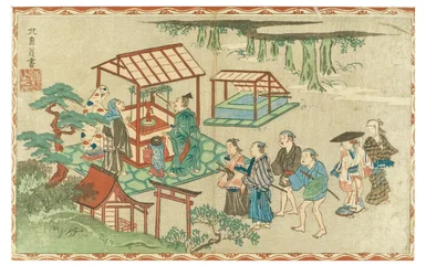Visiting a Shinto Shrine, c.1830-1839