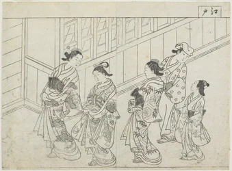 Five Prostitutes in Front of a House, early 1770s