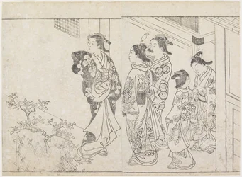 Five Prostitutes in a Courtyard, early 1770s