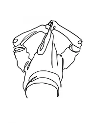 Hoodie Line Drawing