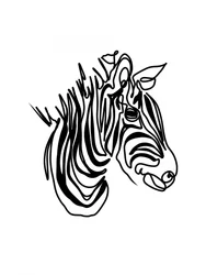 Minimalist Zebra Head