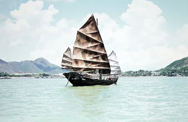 Junk in Castle Peak Bay Tuen Mun, Hong Kong